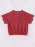 Red Scalloped Pajama Set