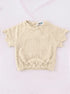Beige Scalloped Pajama Set