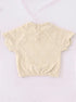Beige Scalloped Pajama Set