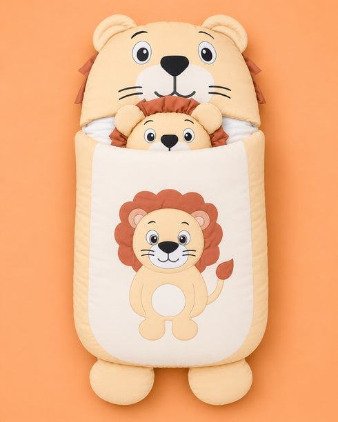 Cuddle Lion Sleeping Carry Nest (Cream)