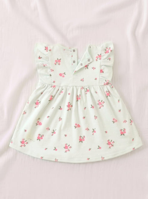 Pink Bloom Frilled Frock Set
