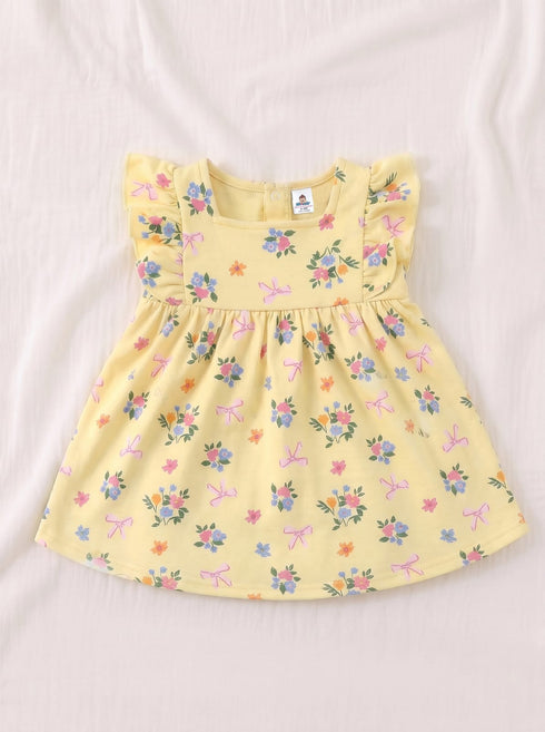 Rosy Garden Frilled Frock Set