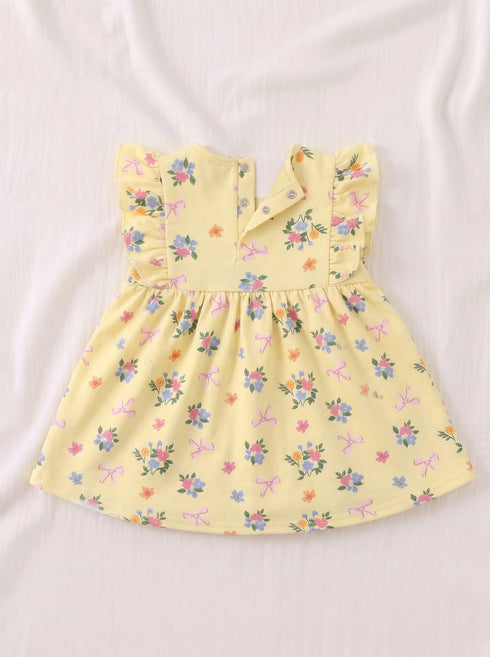 Rosy Garden Frilled Frock Set