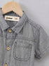 Grey Denim Button-Down Shirt