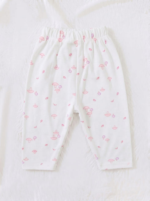 Mushroom Garden Half Sleeve Night Suit (Pink & Lilac)