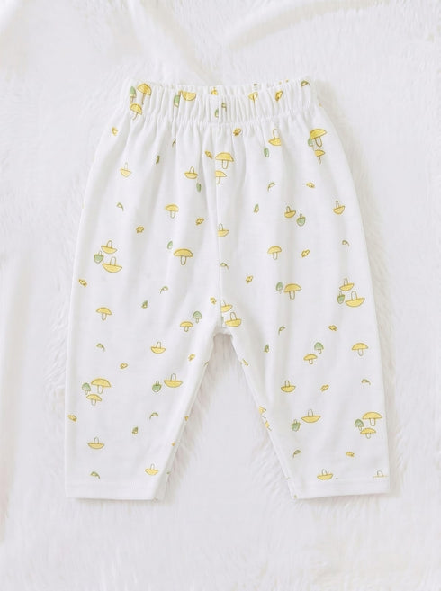 Mushroom Garden Half Sleeve Night Suit (Yellow & Green)