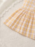 Yellow Gingham Collar Baby Frock