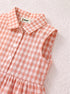 Orange Gingham Collar Baby Frock
