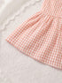 Orange Gingham Collar Baby Frock