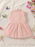 Orange Gingham Collar Baby Frock