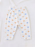 Orange & Blue Tiny Bear Faces Half Sleeve Night Suit