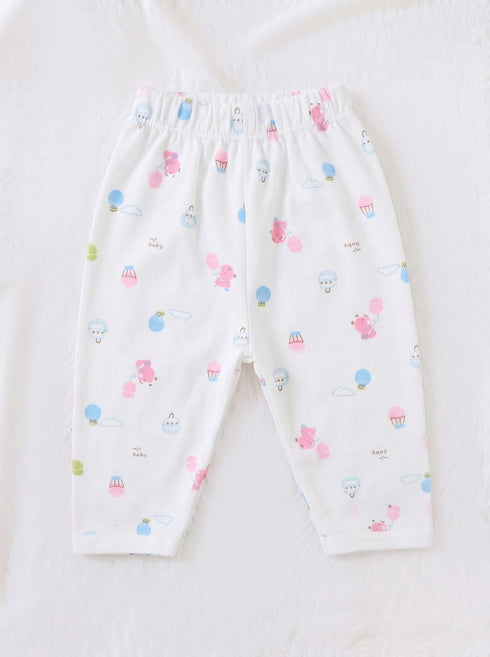 Pink Tiny Bear Printed Half Sleeve Night Suit
