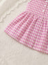 Sweet Gingham Collar Baby Frock