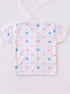 Pink & Blue Tiny Bear Faces Half Sleeve Night Suit