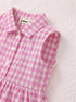 Sweet Gingham Collar Baby Frock