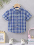 Midnight Blue Gingham Button-Down Shirt