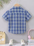Midnight Blue Gingham Button-Down Shirt