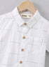 Black Grid Checkered Button-Down Shirt