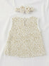 Brown Spots Bow Frock Set with Headband