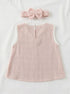 Peach Bow Frock Set with Headband