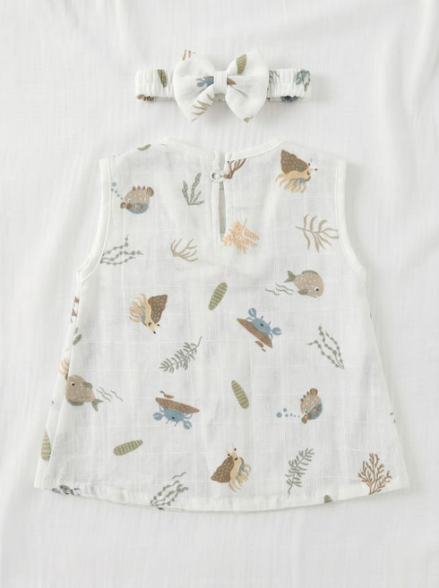 Sea World Bow Frock Set with Headband