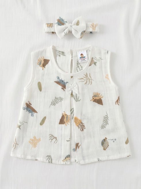 Sea World Bow Frock Set with Headband