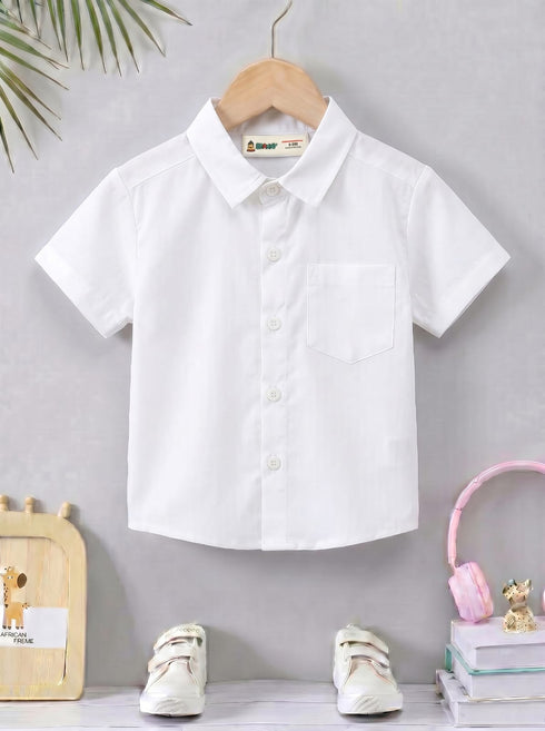 Nordic White Button-Down Shirt