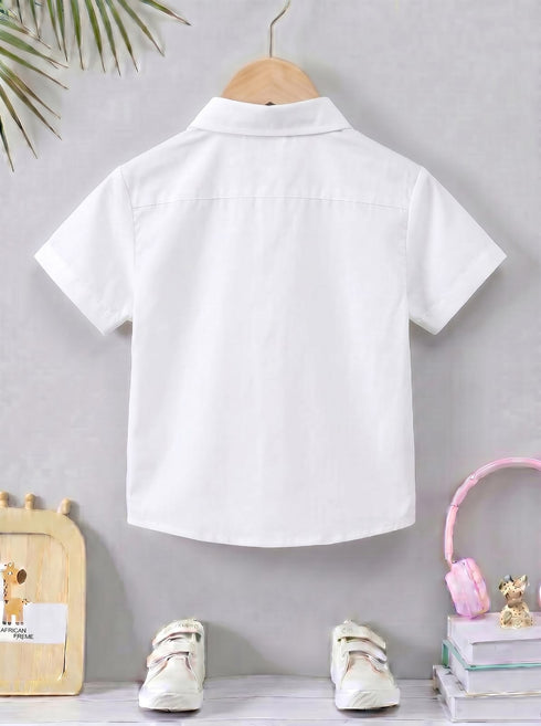Nordic White Button-Down Shirt