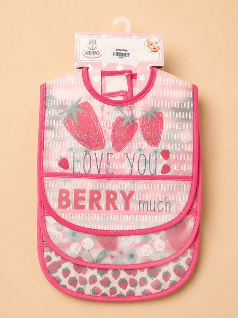 3-Pcs Baby Waterproof Plastic Apron Bibs