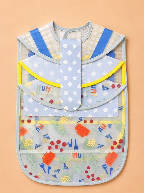 3-Pcs Baby Waterproof Plastic Apron Bibs