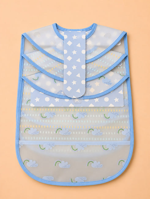 3-Pcs Baby Waterproof Plastic Apron Bibs
