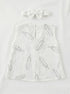 Feather Printed Bow Frock Set with Headband