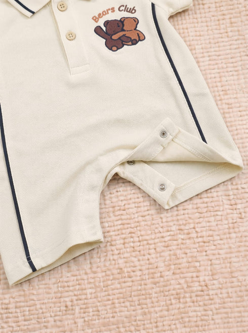 Bears Club Polo Romper (Beige)