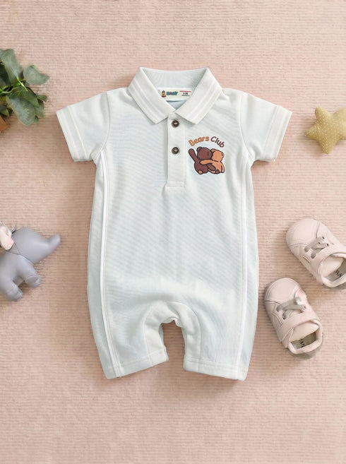 Bears Club Polo Romper (Sprout Green)