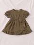 Brown Bella Bow Ruffle Frock Set