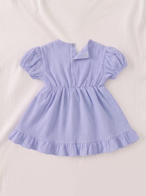 Lilac Bella Bow Ruffle Frock Set