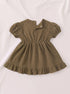 Brown Bella Bow Ruffle Frock Set