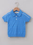 Jacquard Textured Polo Short Set (Blue)