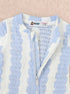 Sky Blue Jacquard Zip-Up Romper