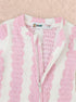Light Pink Jacquard Zip-Up Romper
