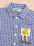 Playful Royal Blue Plaid Button-Up Romper