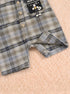 Playful Elite Plaid Button-Up Romper