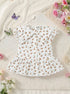 Rustic Garden Bow Detail Baby Frock