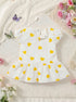 Yellow Hearts Bow Detail Baby Frock