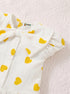 Yellow Hearts Bow Detail Baby Frock