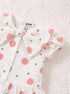 Rosy Dots Bow Detail Baby Frock