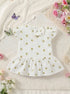 Sprinkle Hearts Bow Detail Baby Frock
