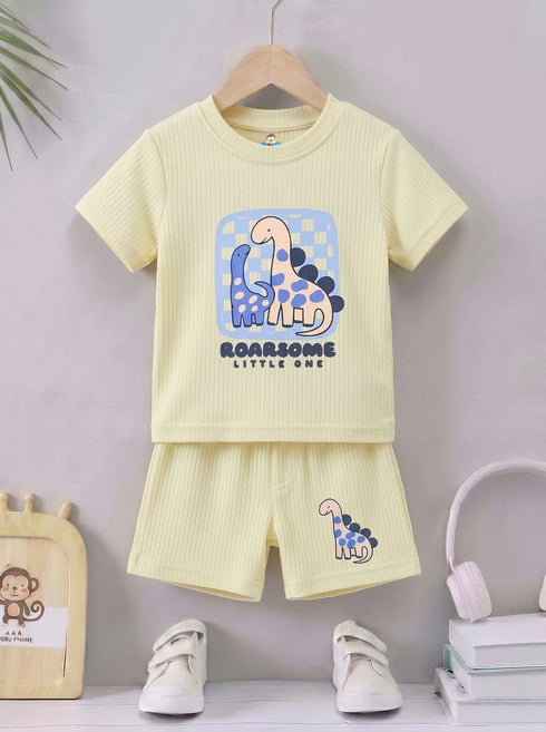 Roarsome Little One Interlock Short Set