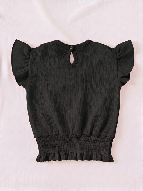Black Ruffle Grace Pajama Set