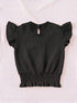 Black Ruffle Grace Pajama Set